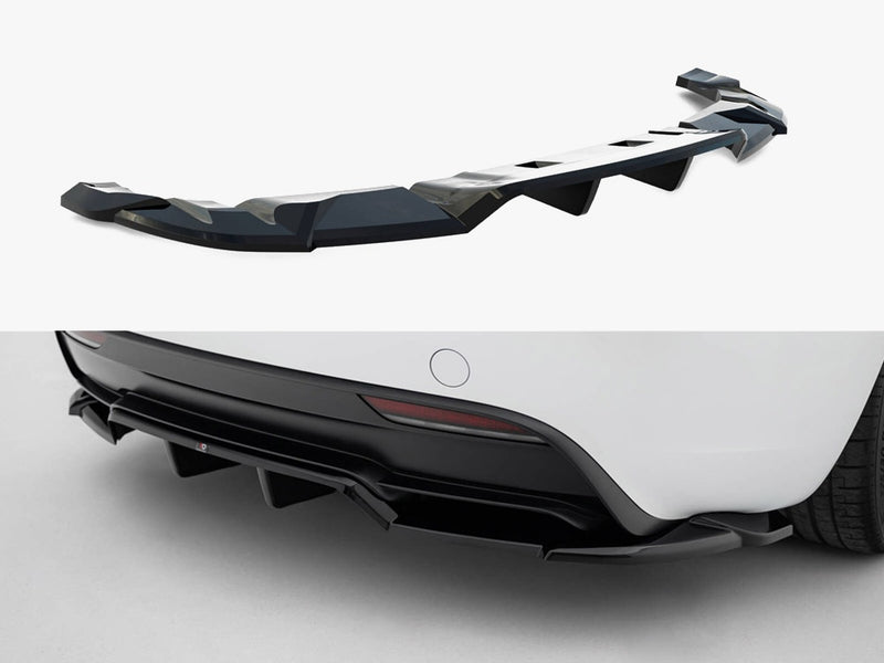 Maxton Design Rear Splitter (Vertical Bars) V.2 Tesla Model 3 Performance Mk1 Facelift