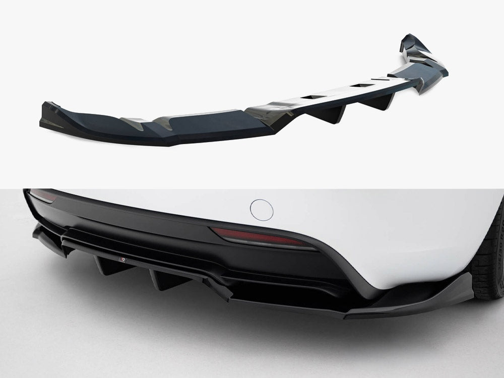 Maxton Design Rear Splitter (Vertical Bars) V.1 Tesla Model 3 Performance Mk1 Facelift