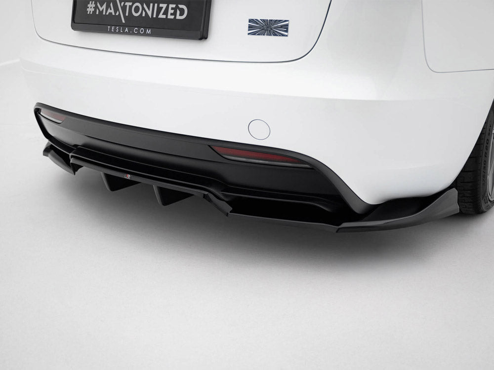 Maxton Design Rear Splitter (Vertical Bars) V.1 Tesla Model 3 Performance Mk1 Facelift