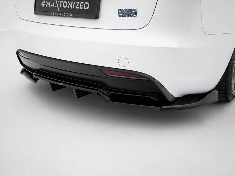Maxton Design Rear Splitter (Vertical Bars) V.1 Tesla Model 3 Performance Mk1 Facelift