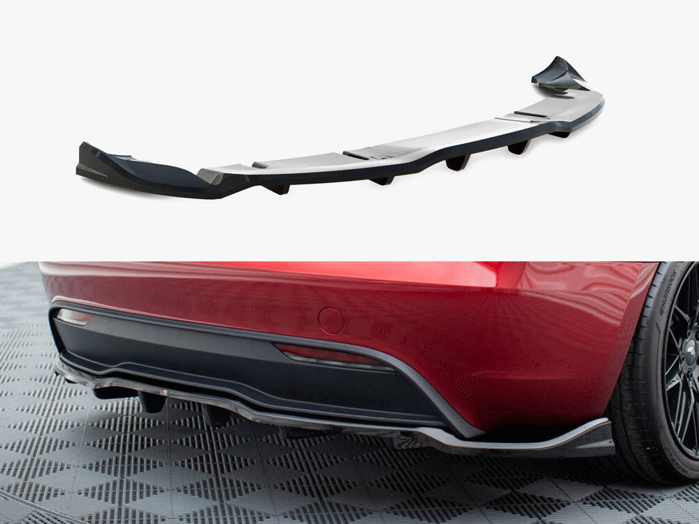 Maxton Design Rear Splitter (Vertical Bars) V.2 Tesla Model 3 FL Project Highland
