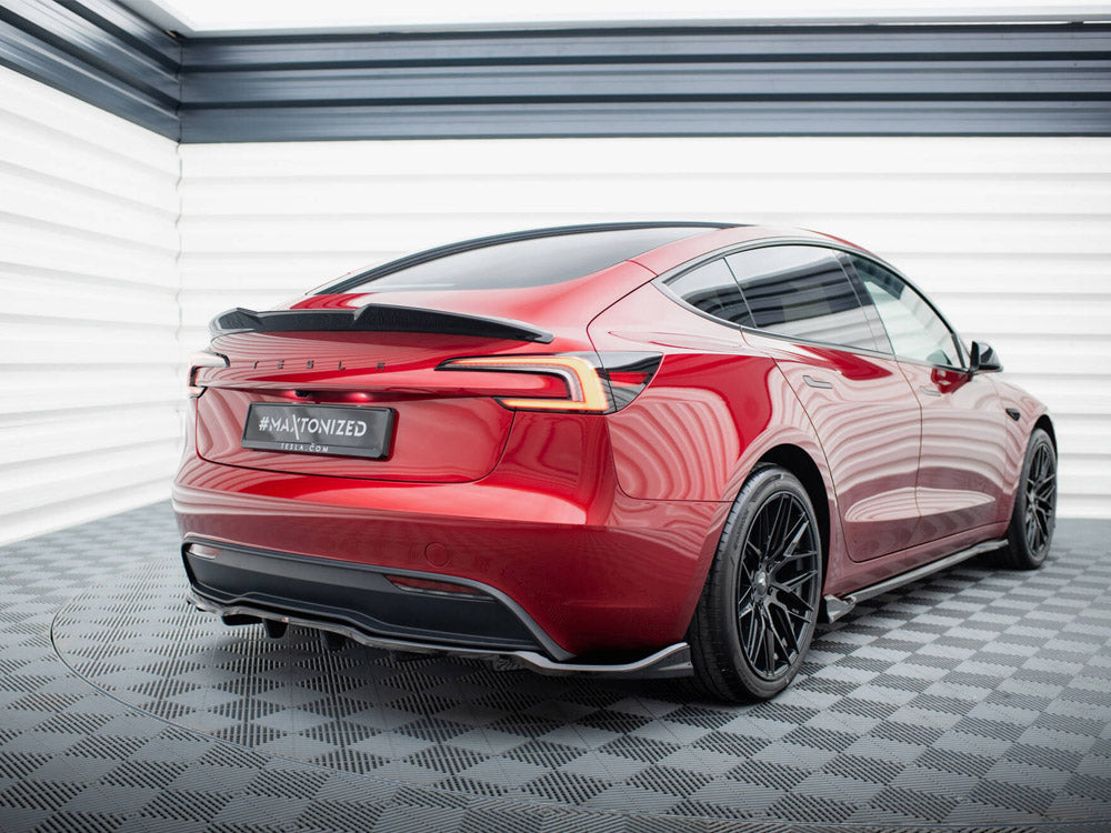 Maxton Design Rear Splitter (Vertical Bars) V.2 Tesla Model 3 FL Project Highland