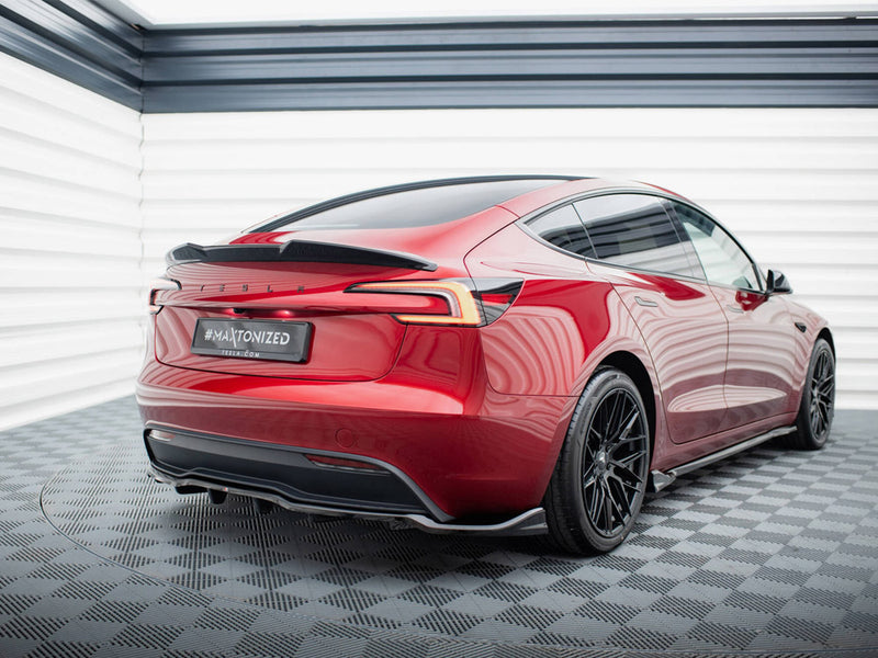 Maxton Design Rear Splitter (Vertical Bars) V.2 Tesla Model 3 FL Project Highland