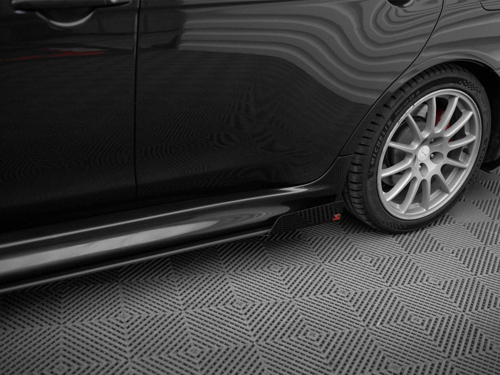 Maxton Design Street PRO Side Skirts Diffusers + Flaps Mitsubishi Lancer EVO X