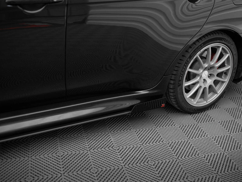Maxton Design Street PRO Side Skirts Diffusers + Flaps Mitsubishi Lancer EVO X