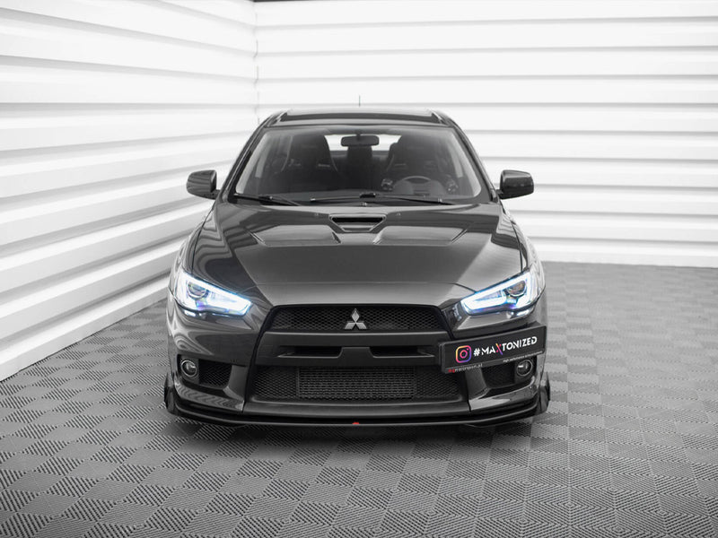 Maxton Design Street PRO Front Splitter V.1 + Flaps Mitsubishi Lancer EVO X