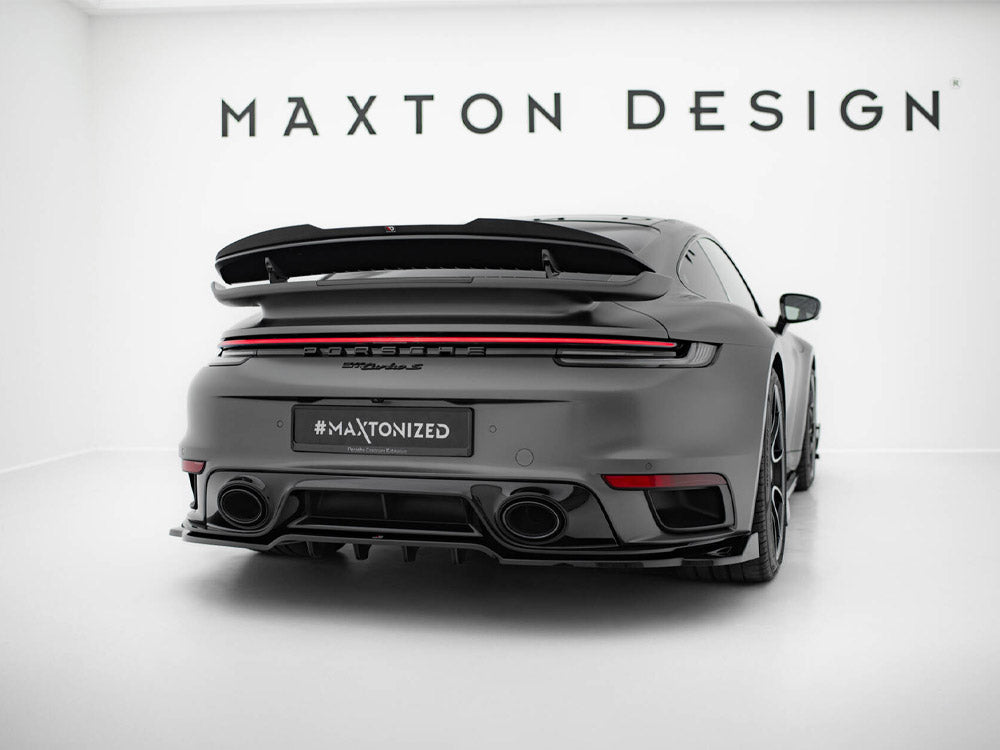 Maxton Design Rear Splitter (Vertical Bars) Porsche 911 Turbo S Sport Package 992