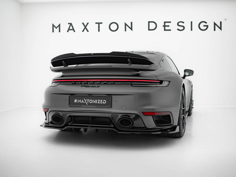 Maxton Design Rear Splitter (Vertical Bars) Porsche 911 Turbo S Sport Package 992