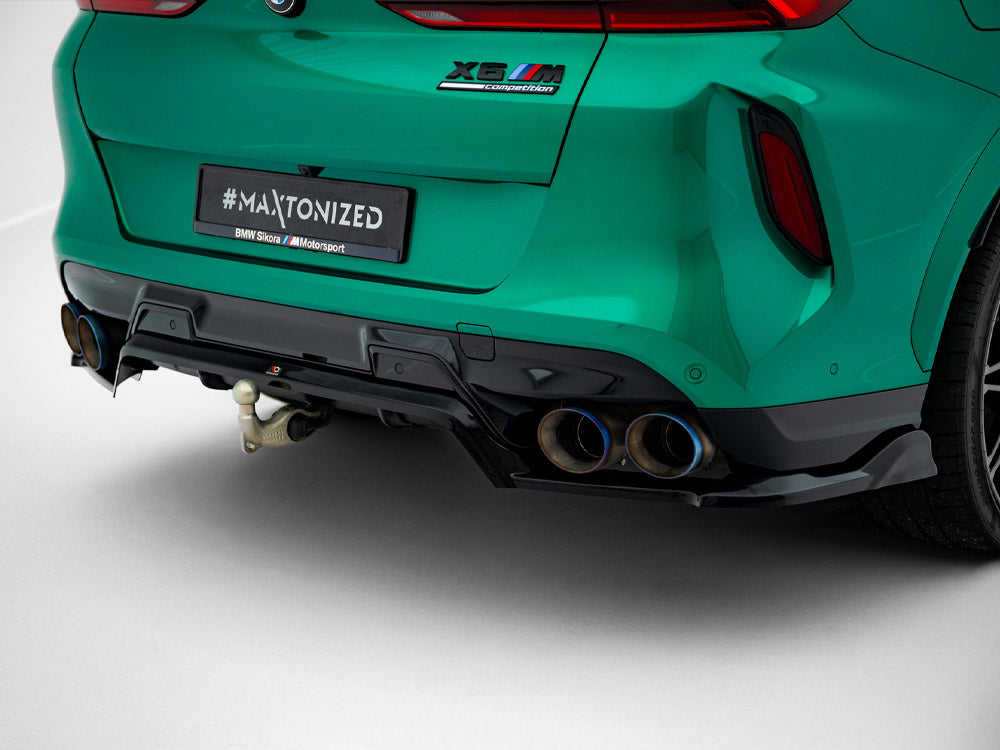 Maxton Design Rear Splitter (Vertical Bars) BMW X6 M F96 Facelift