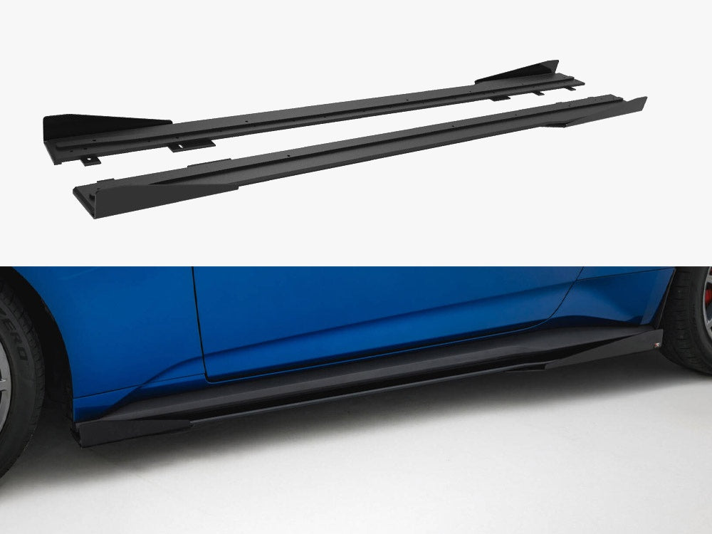 Maxton Design Street PRO Side Skirts Diffusers + Flaps Ford Mustang GT Mk7