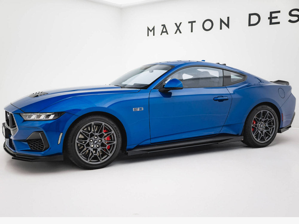 Maxton Design Street PRO Side Skirts Diffusers + Flaps Ford Mustang GT Mk7