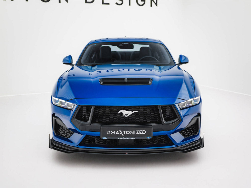 Maxton Design Street PRO Front Splitter V.1 + Flaps Ford Mustang GT Mk7