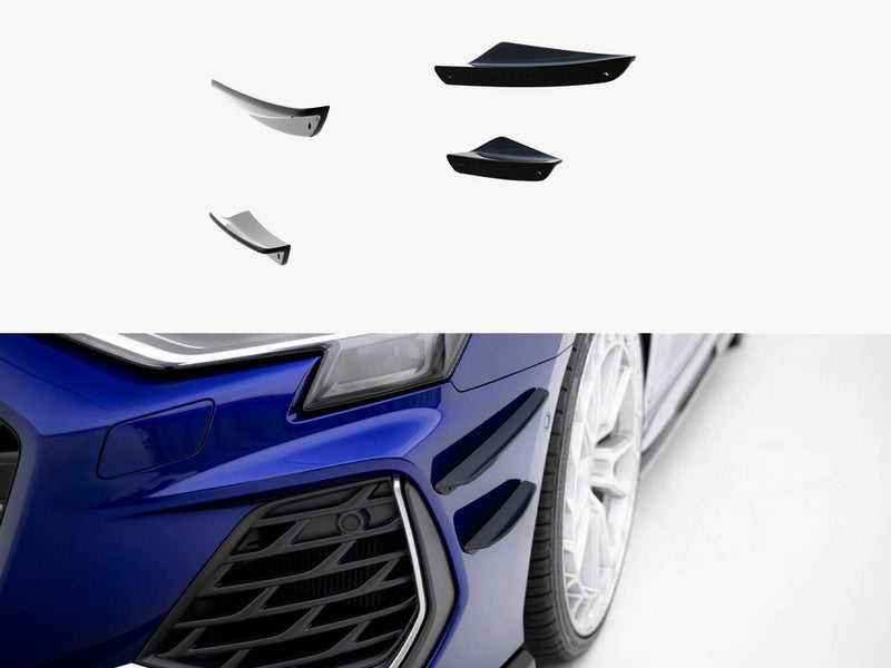 Maxton Design Front Bumper Wings (Canards) Audi A3 S-Line Sedan / S3 Sedan 8Y Facelift