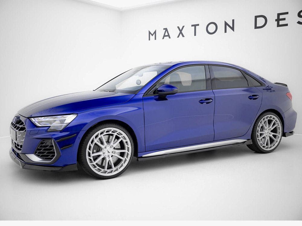 Maxton Design Side Skirts Diffusers V.3 Audi A3 S-Line Sedan / S3 Sedan 8Y Facelift