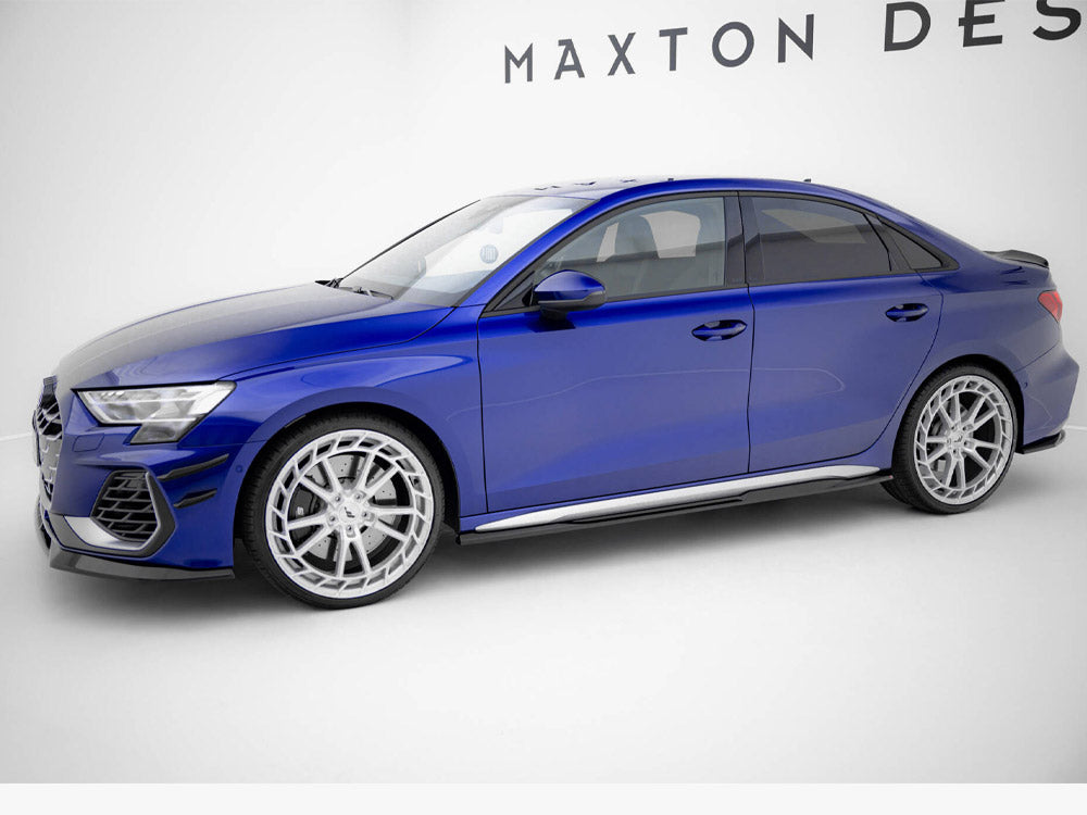 Maxton Design Side Skirts Diffusers V.2 Audi A3 S-Line Sedan / S3 Sedan 8Y Facelift