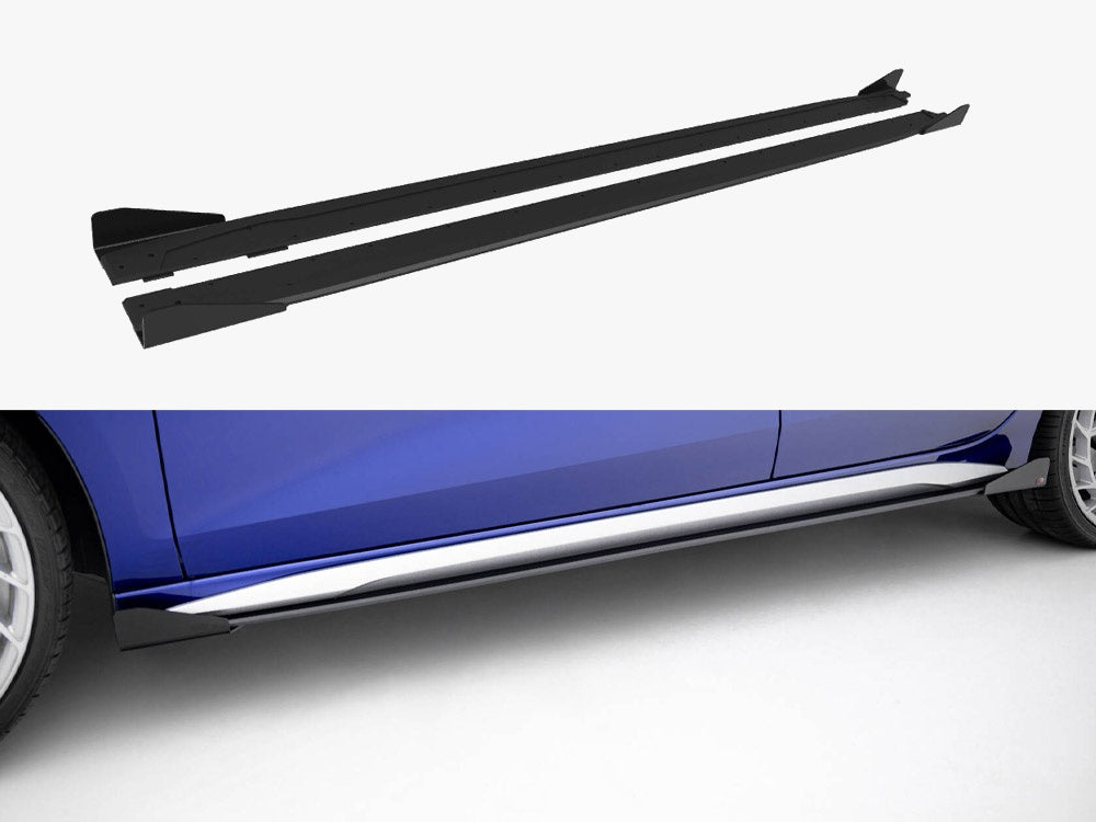 Maxton Design Street PRO Side Skirts Diffusers + Flaps Audi A3 S-Line Sedan / S3 Sedan 8Y Facelift