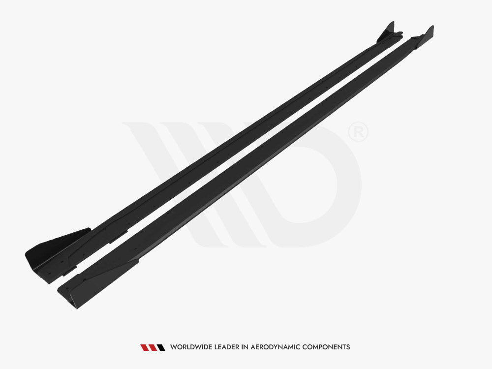 Maxton Design Street PRO Side Skirts Diffusers + Flaps Audi A3 S-Line Sedan / S3 Sedan 8Y Facelift