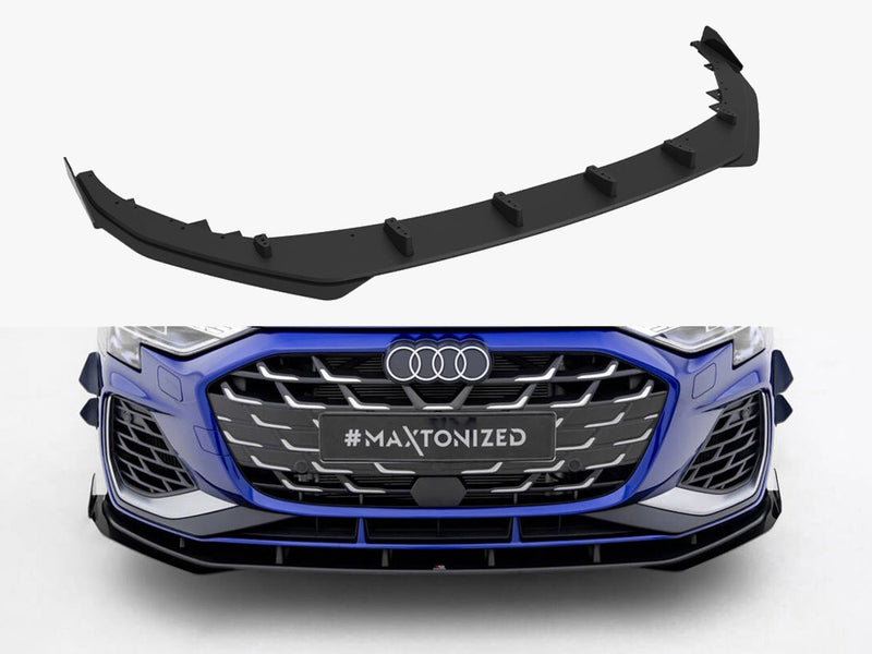 Maxton Design Street PRO Front Splitter V.1 + Flaps Audi A3 S-Line Sedan / S3 Sedan 8Y Facelift