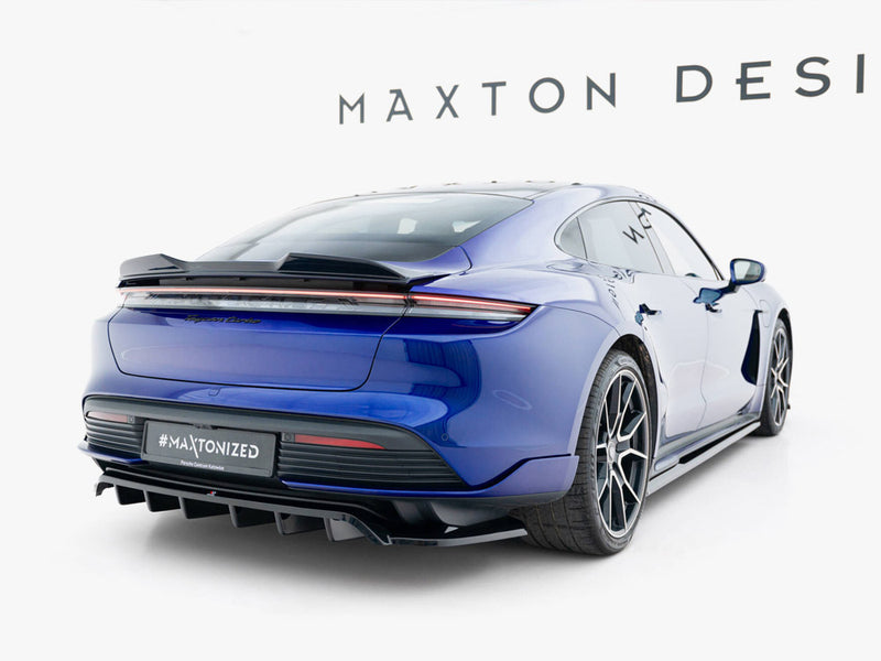 Maxton Design Rear Splitter (Vertical Bars) Porsche Taycan Turbo S Mk1