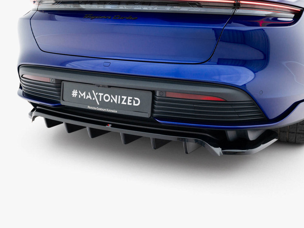 Maxton Design Rear Splitter (Vertical Bars) Porsche Taycan Turbo S Mk1