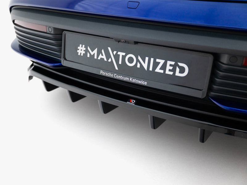 Maxton Design Rear Splitter (Vertical Bars) Porsche Taycan Turbo S Mk1