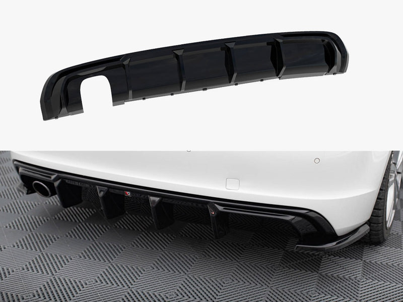 Maxton Design Rear Valance Audi A3 S-Line Sportback 8V (Version with single exhaust tips on one side)