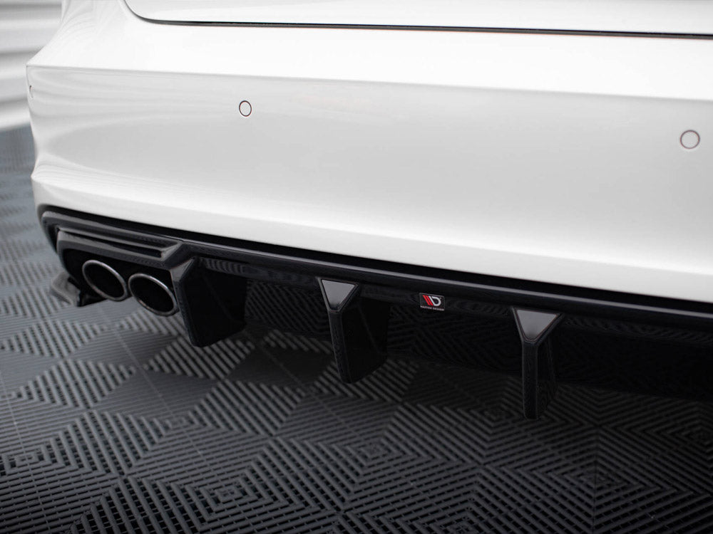 Maxton Design Rear Valance Audi A3 S-Line Sportback 8V (Version with dual exhausts tips on one side)