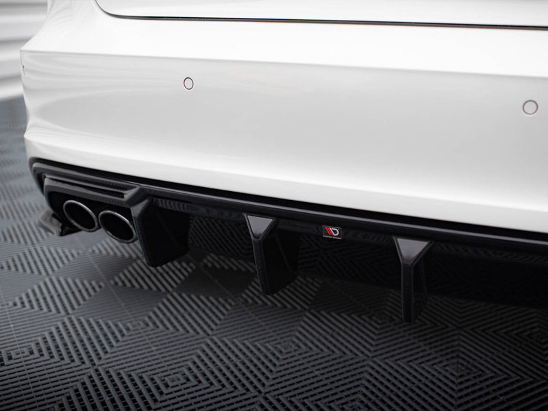 Maxton Design Rear Valance Audi A3 S-Line Sportback 8V (Version with dual exhausts tips on one side)