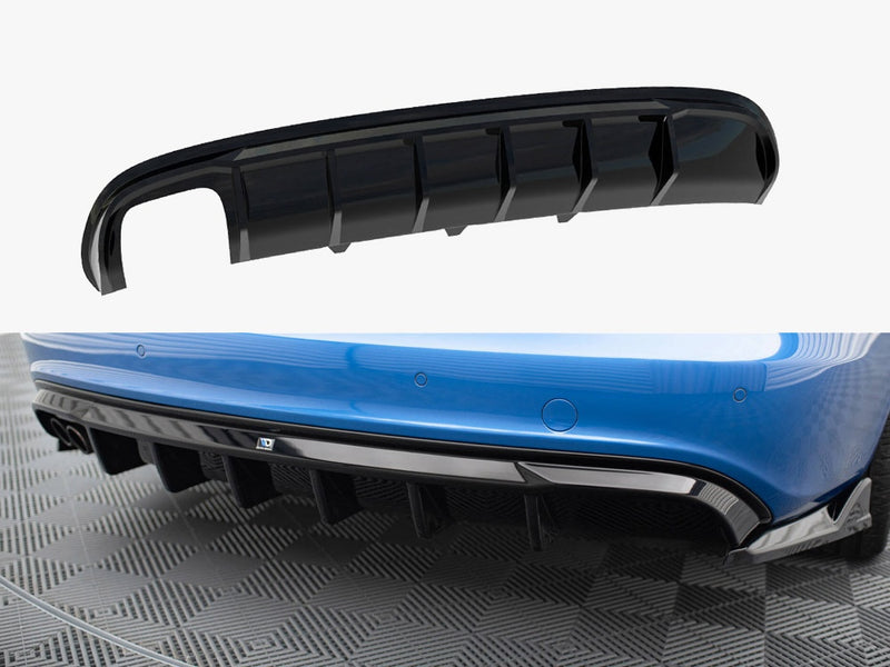 Maxton Design Rear Valance Audi A4 S-Line Sedan / Avant B8 (Version with dual exhaust tips on one side)
