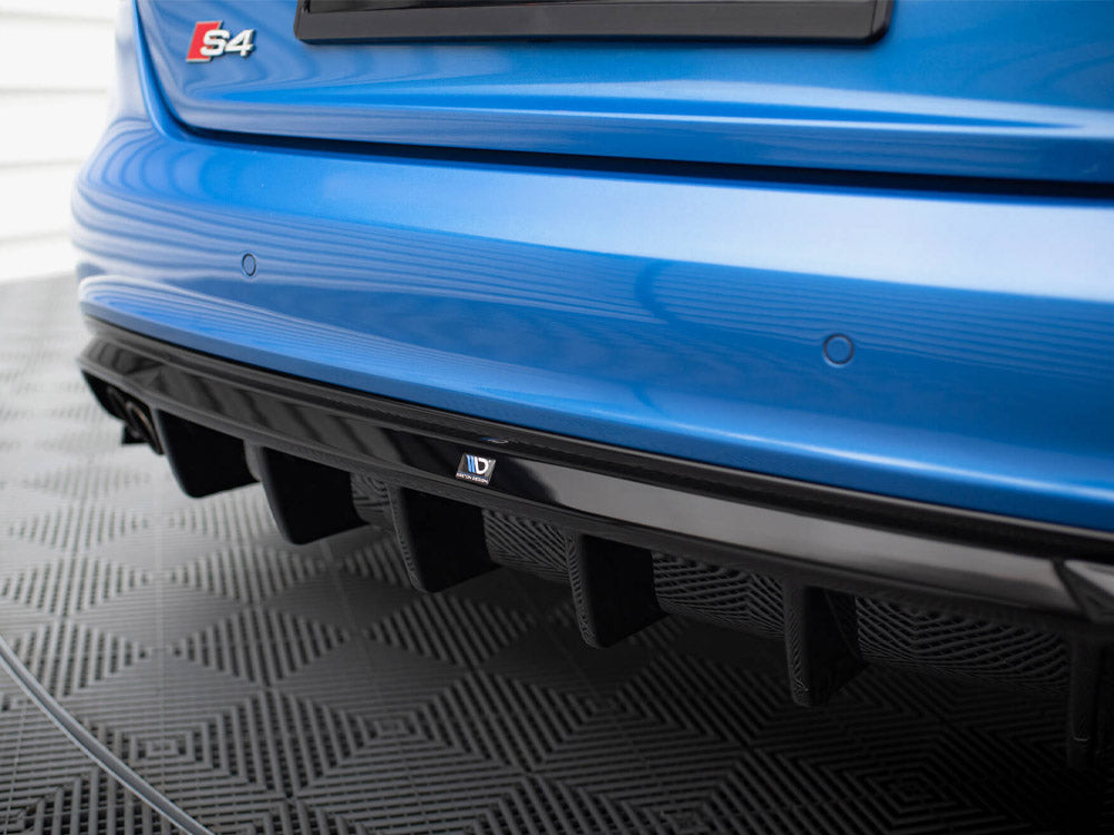Maxton Design Rear Valance Audi A4 S-Line Sedan / Avant B8 (Version with dual exhaust tips on one side)