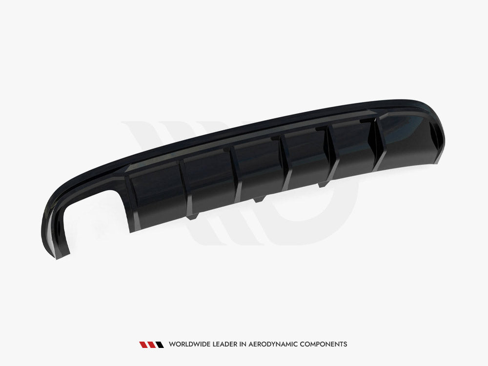 Maxton Design Rear Valance Audi A4 S-Line Sedan / Avant B8 (Version with dual exhaust tips on one side)