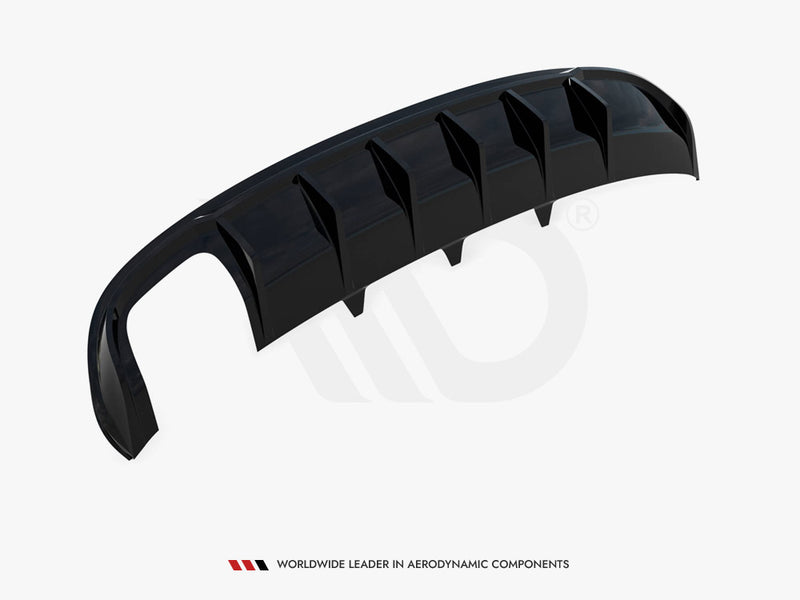 Maxton Design Rear Valance Audi A4 S-Line Sedan / Avant B8 (Version with dual exhaust tips on one side)
