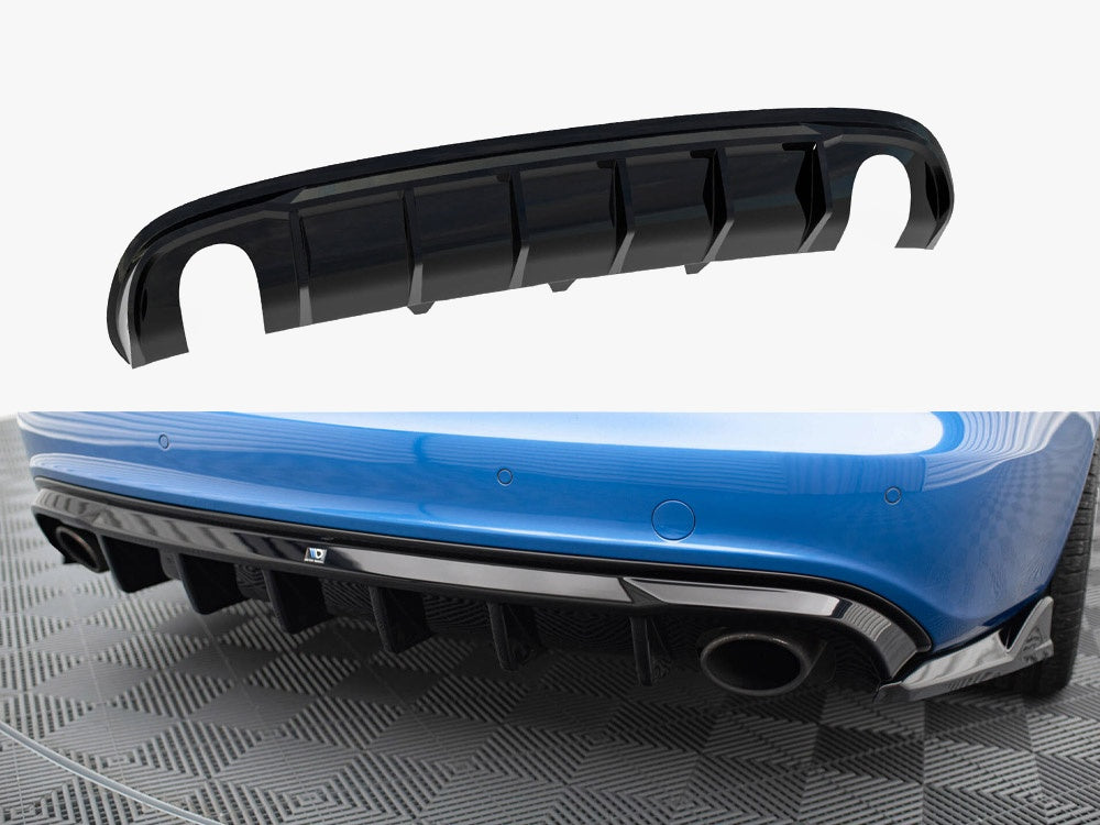 Maxton Design Rear Valance Audi A4 S-Line Sedan / Avant B8 (Version with single exhaust tips on both sides)