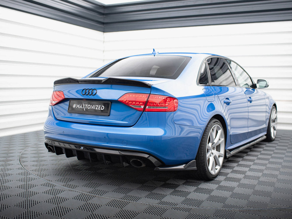 Maxton Design Rear Valance Audi A4 S-Line Sedan / Avant B8 (Version with single exhaust tips on both sides)