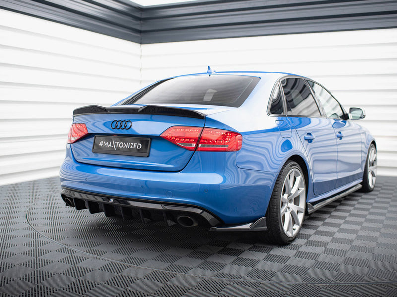 Maxton Design Rear Valance Audi A4 S-Line Sedan / Avant B8 (Version with single exhaust tips on both sides)