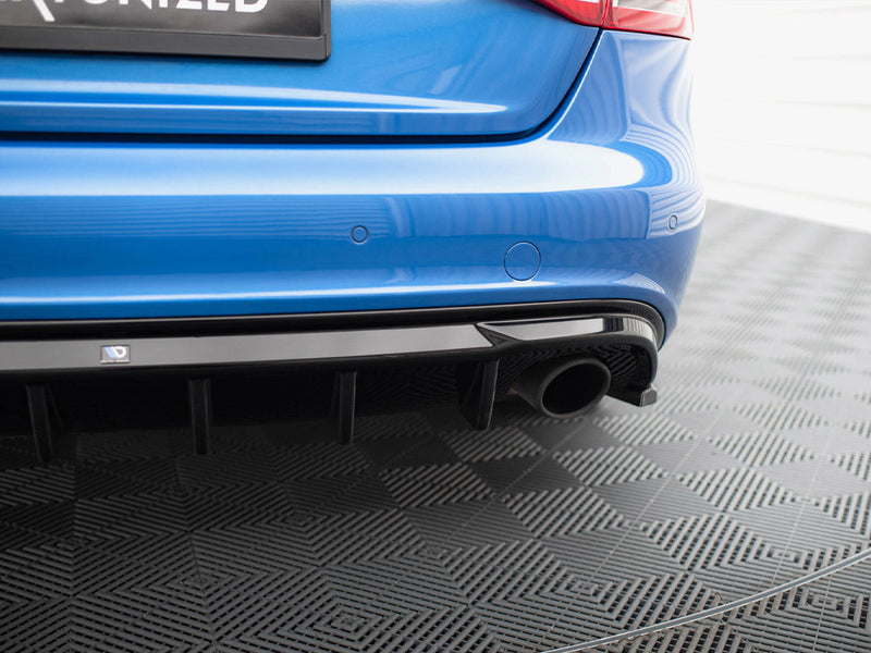 Maxton Design Rear Valance Audi A4 S-Line Sedan / Avant B8 (Version with single exhaust tips on both sides)
