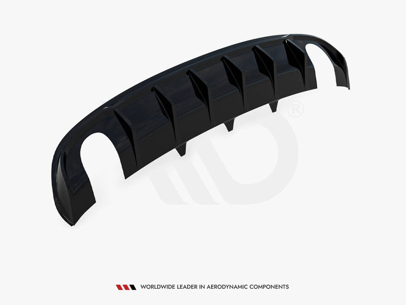 Maxton Design Rear Valance Audi A4 S-Line Sedan / Avant B8 (Version with single exhaust tips on both sides)