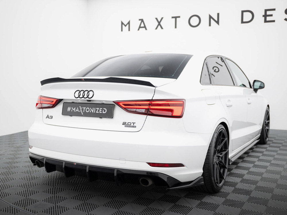 Maxton Design Rear Valance Audi A3 Sedan 8V Facelift (Version with single exhaust tips on both sides)
