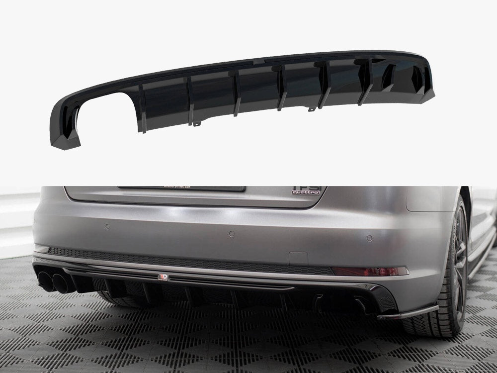 Maxton Design Rear Valance V.1 Audi A4 S-Line B9 (Version with dual exhaust tips on one side)