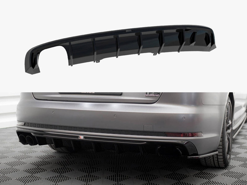 Maxton Design Rear Valance V.1 Audi A4 S-Line B9 (Version with dual exhaust tips on one side)