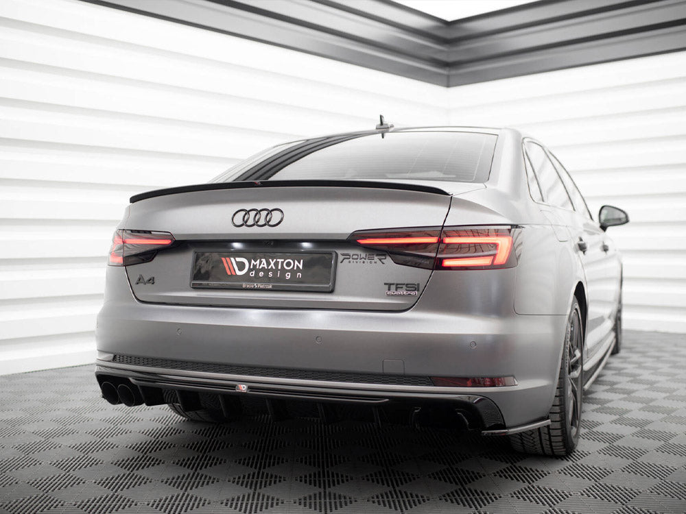 Maxton Design Rear Valance V.1 Audi A4 S-Line B9 (Version with dual exhaust tips on one side)
