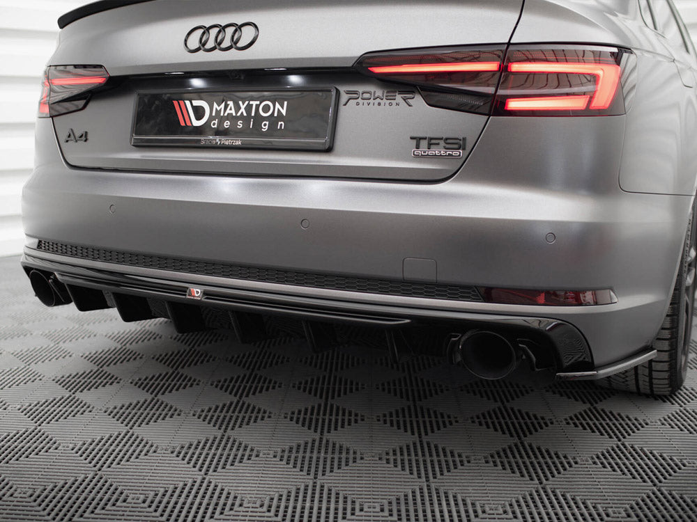Maxton Design Rear Valance V.1 Audi A4 S-line B9 (Version with single exhaust tips on both sides)