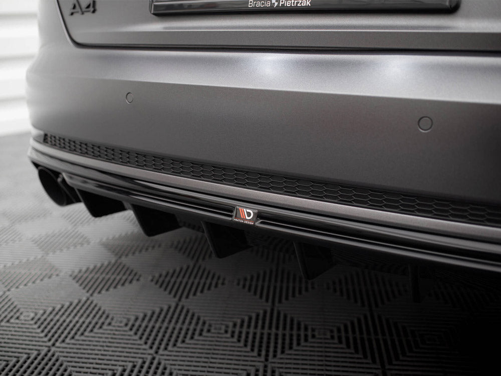 Maxton Design Rear Valance V.1 Audi A4 S-line B9 (Version with single exhaust tips on both sides)