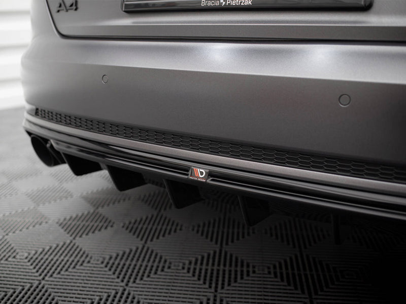 Maxton Design Rear Valance V.1 Audi A4 S-line B9 (Version with single exhaust tips on both sides)