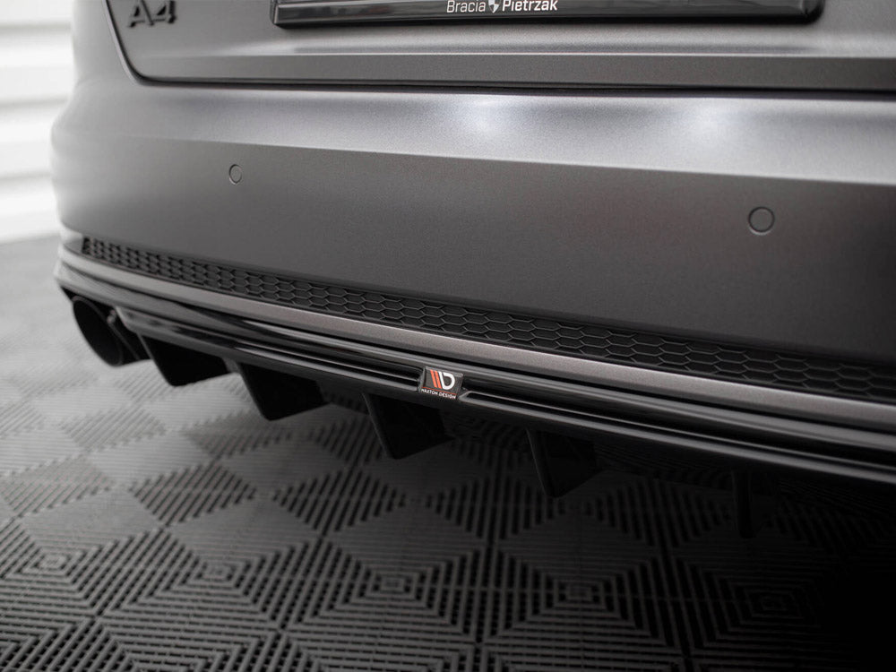 Maxton Design Rear Valance V.1 Audi A4 S-Line B9 (Version with single exhaust tip on one side)