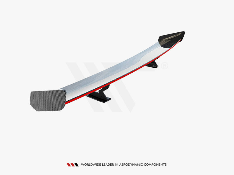 Maxton Design Carbon Spoiler With Internal Brackets Uprights + LED Chevrolet Camaro SS Mk6 Facelift