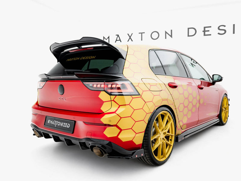 Maxton Design Rear Side Splitters V.1 + Flaps Volkswagen Golf GTI Clubsport Mk8 Facelift