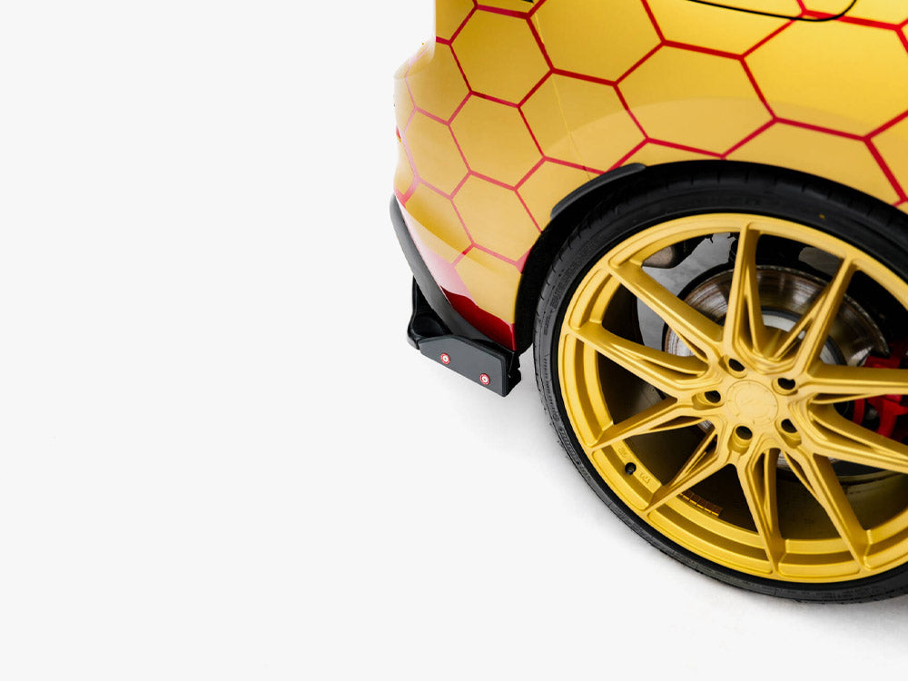 Maxton Design Rear Side Splitters V.1 + Flaps Volkswagen Golf GTI Clubsport Mk8 Facelift