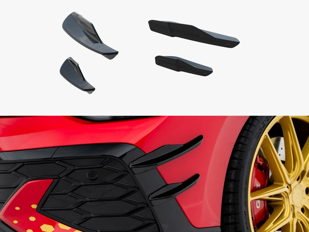 Maxton Design Front Bumper Wings (Canards) Volkswagen Golf GTI Clubsport Mk8 Facelift