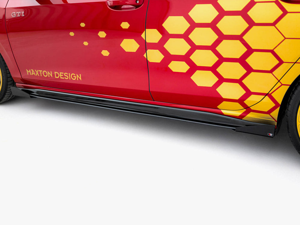 Maxton Design Street PRO Side Skirts Diffusers + Flaps Volkswagen Golf GTI Clubsport Mk8 Facelift